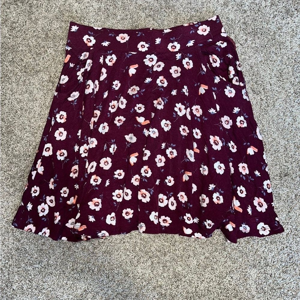 Super soft floral skater skirt